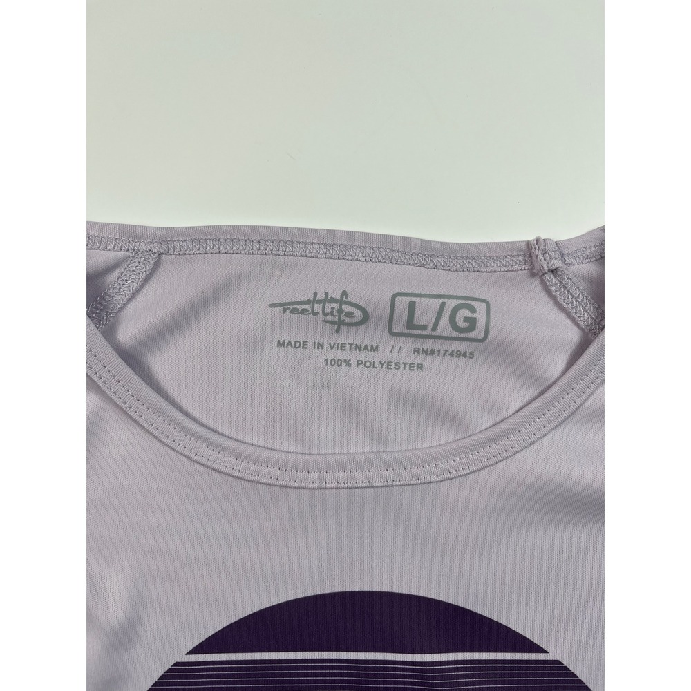 Reel Life Women Long Sleeve Beach Fishing Sun Shirt Purple Wave Size Large - Picture 8 of 13